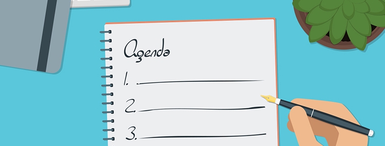 To write a meeting agenda